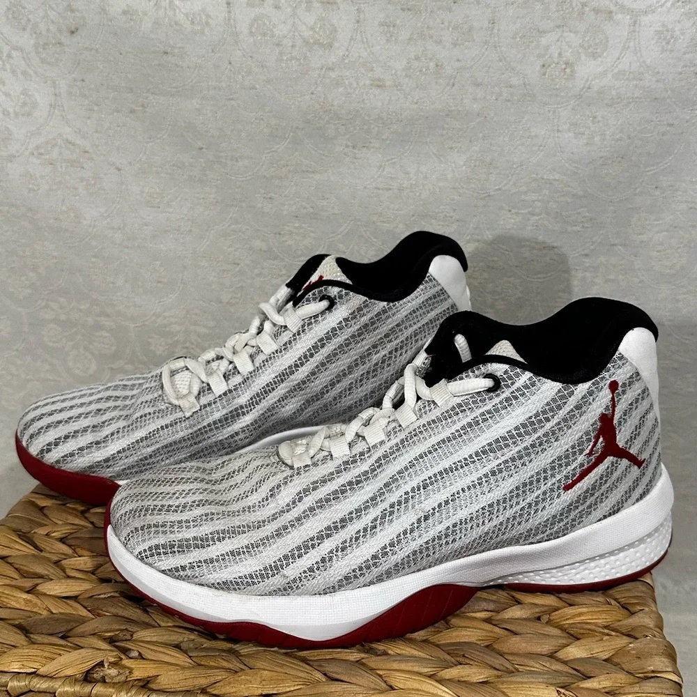 Air Jordan CP3.X Basketball High Top Sports Shoes White Black Red Size 6Y